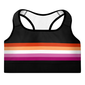 Black Community Lesbian Flag Sports Bra - On Trend Shirts