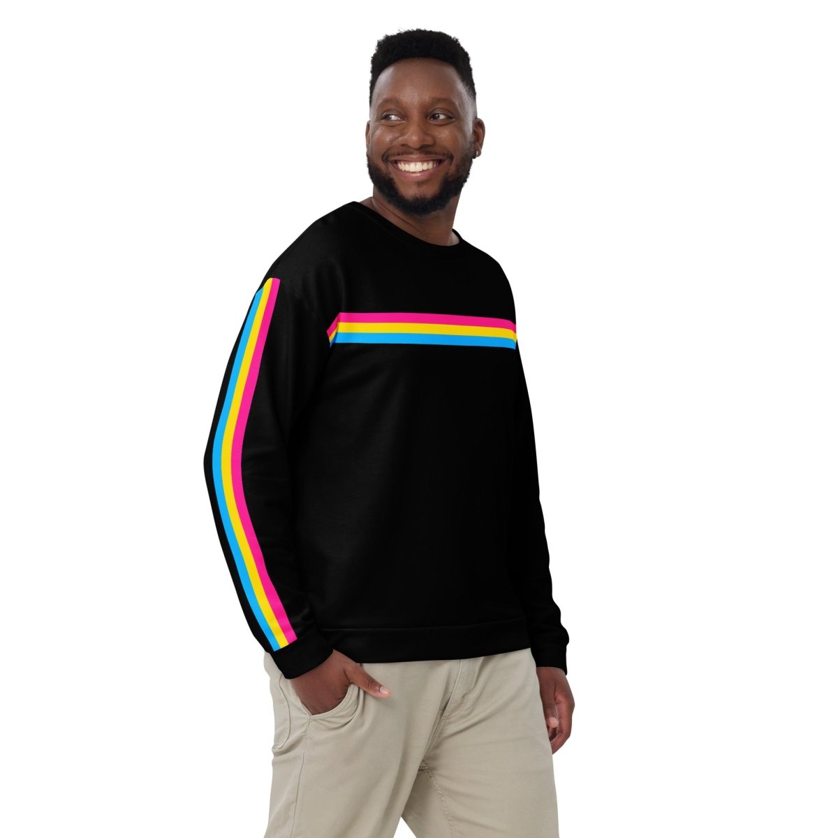 Black Pansexual Stripe Sweatshirt - On Trend Shirts
