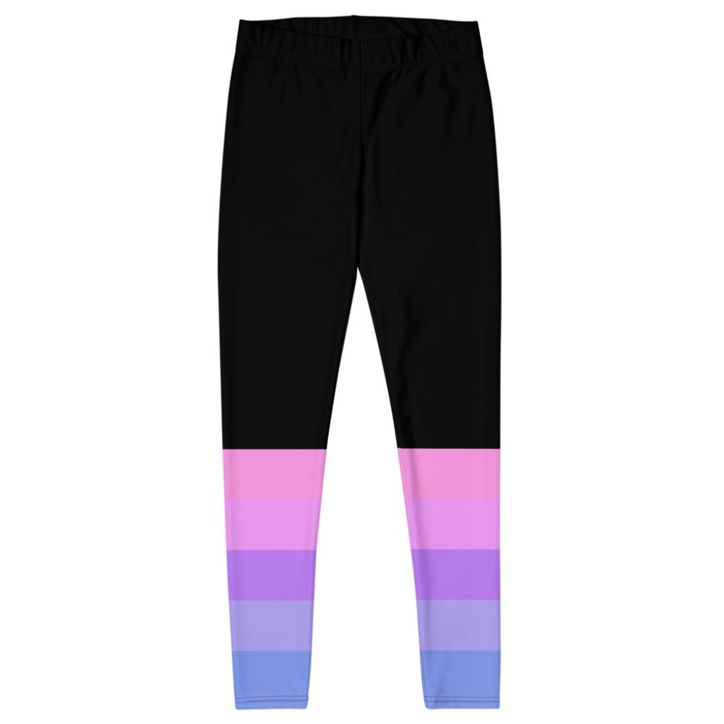 Black Pastel Bisexual Flag Leggings - On Trend Shirts