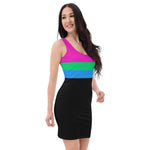 Black Polysexual Flag Fitted Dress - On Trend Shirts