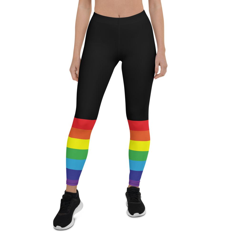 Rainbow Stretch Funky Leggings. New. LGBT. Gay Pride.