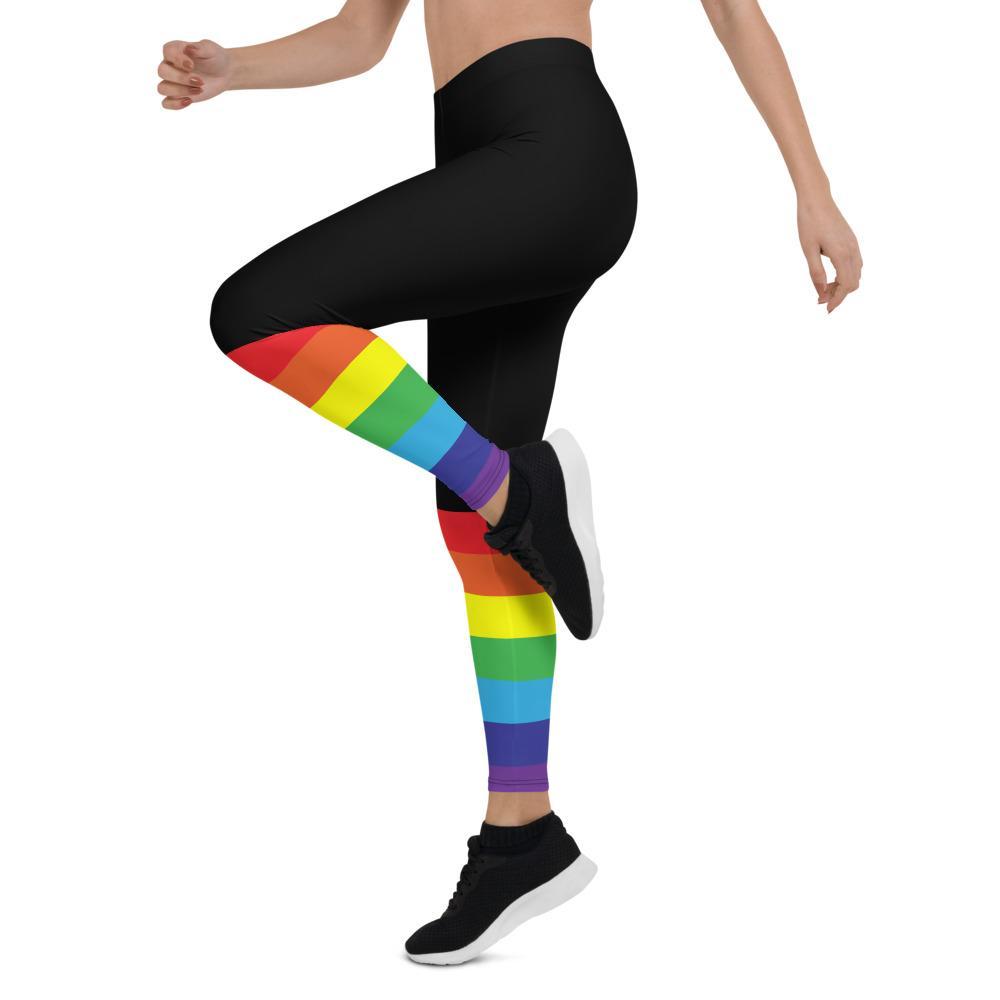Black Rainbow Flag Leggings - On Trend Shirts