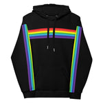 Black Rainbow Stripe Hoodie - On Trend Shirts