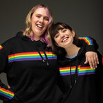 Black Rainbow Stripe Hoodie - On Trend Shirts