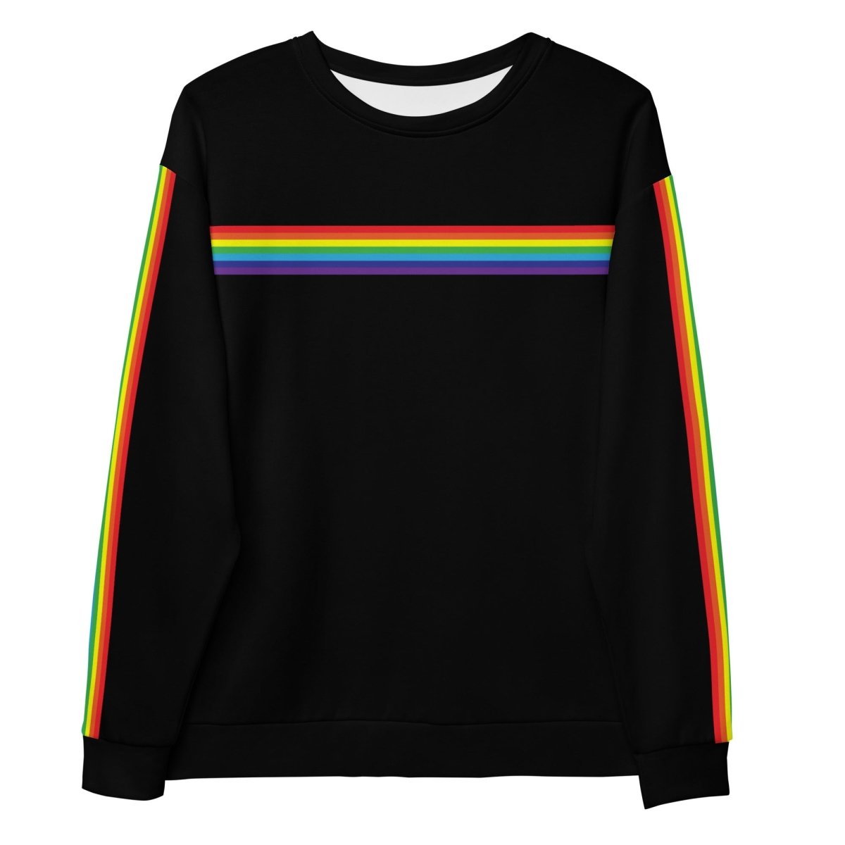 Rainbow Stripe/Black Holo Scrunch Top Bralette Pride Clothing