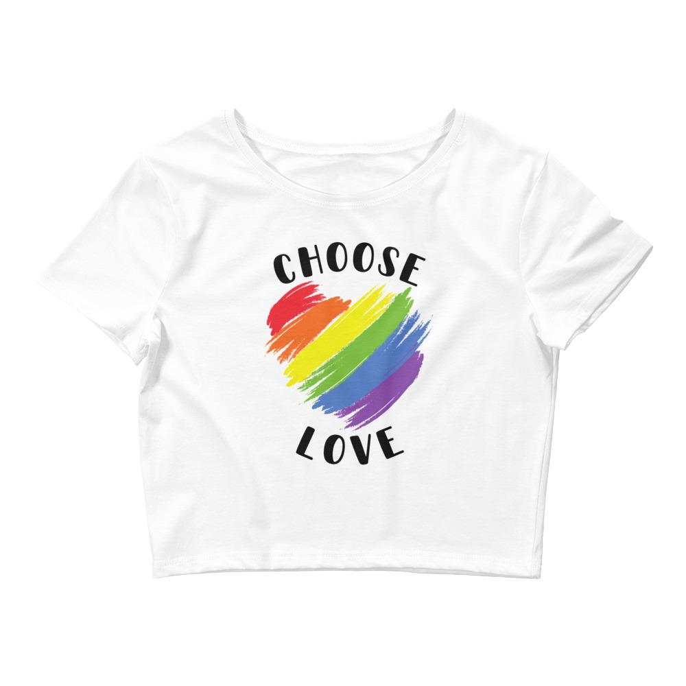Choose Love Cropped Tee - On Trend Shirts