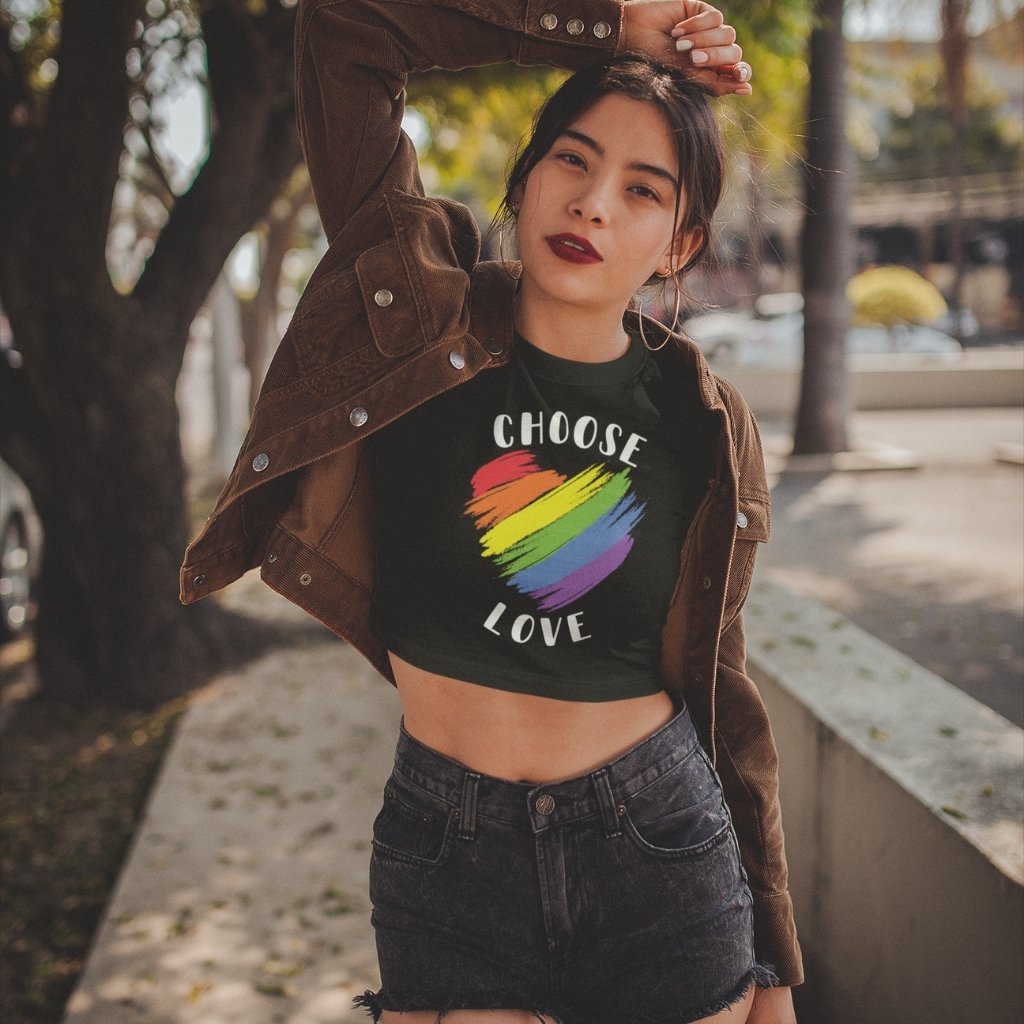 Choose Love Cropped Tee - On Trend Shirts