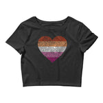 Community Lesbian Fingerprint Heart Cropped Tee - On Trend Shirts