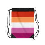 Community Lesbian Flag Drawstring Bag - On Trend Shirts