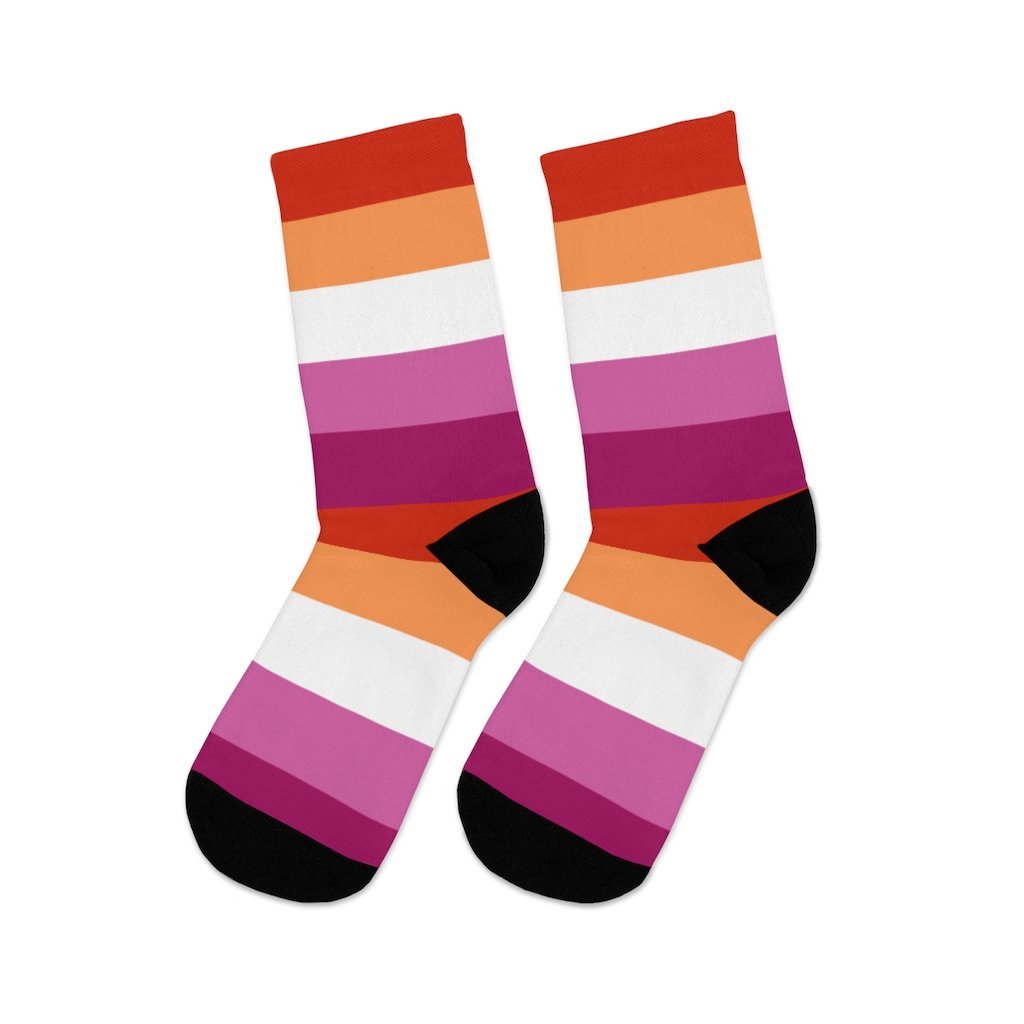 Community Lesbian Flag Socks - On Trend Shirts