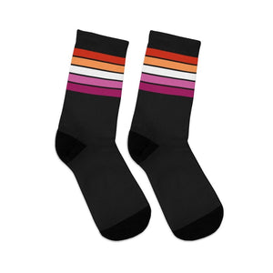 Community Lesbian Flag Socks - black - On Trend Shirts