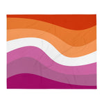 Community Lesbian Flag Wave Blanket - On Trend Shirts