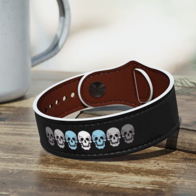 Demiboy Flag Skulls Wristband - On Trend Shirts