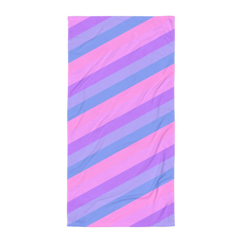 Diagonal Pastel Bisexual Flag Beach Towel - On Trend Shirts