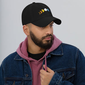 Embroidered Aroace Sunset Flag Moon Phases Dad Hat - On Trend Shirts
