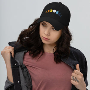 Embroidered Aroace Sunset Flag Moon Phases Dad Hat - On Trend Shirts
