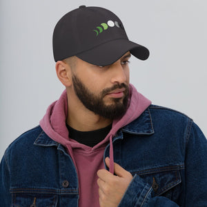 Embroidered Aromantic Moon Phases Dad Hat - On Trend Shirts