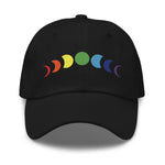 Embroidered Rainbow Moon Phases Dad Hat - On Trend Shirts