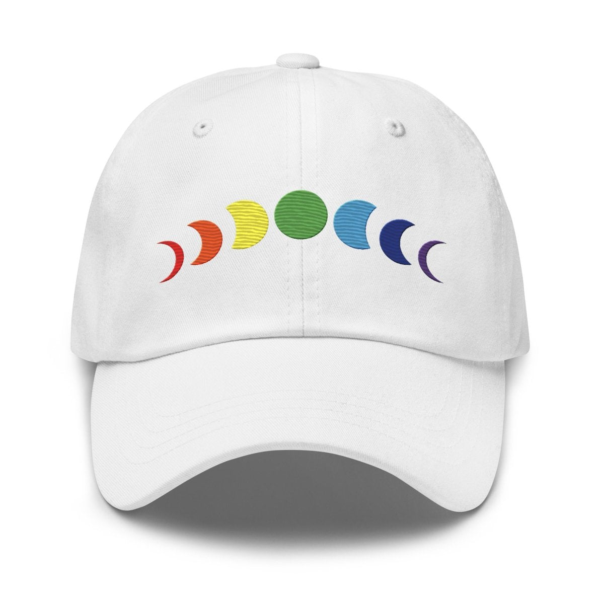 Embroidered Rainbow Moon Phases Dad Hat - On Trend Shirts