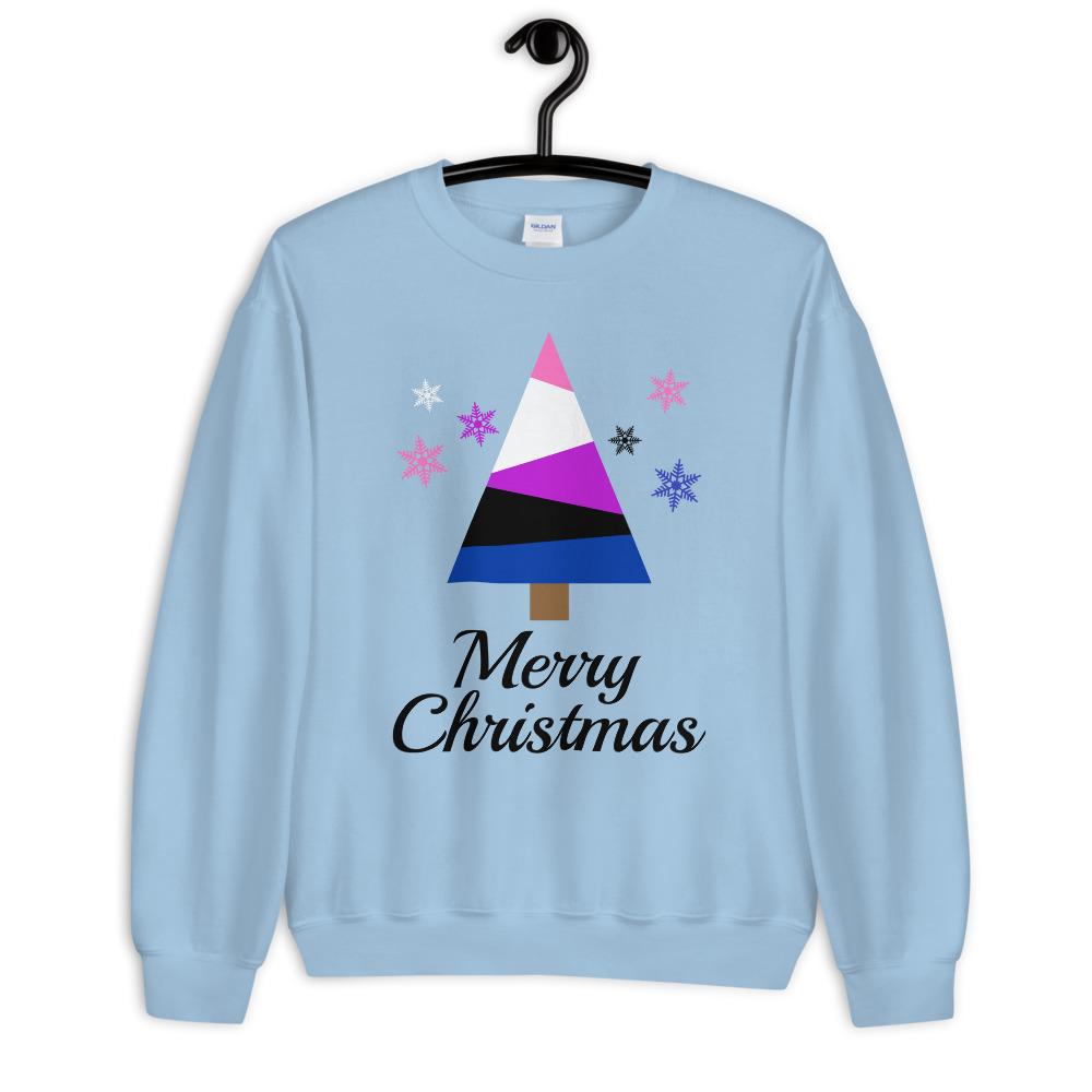 Genderfluid Christmas Tree Sweatshirt - On Trend Shirts