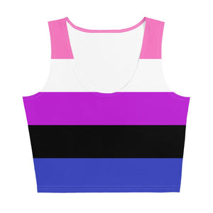 Genderfluid Flag Crop Top - On Trend Shirts