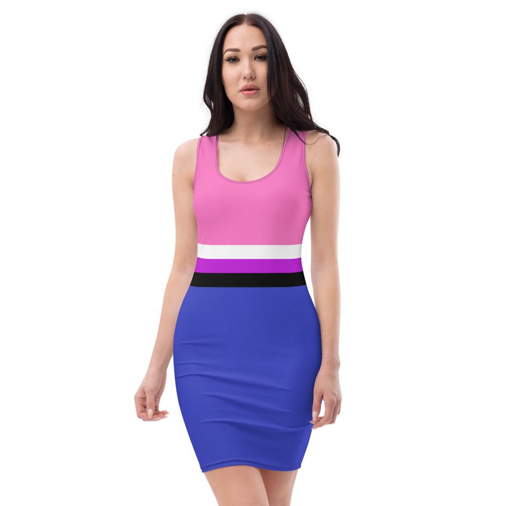 Genderfluid Flag Fitted Dress - On Trend Shirts