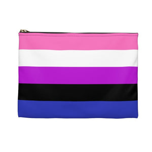 Genderfluid Flag Flat Zipper Pouch - On Trend Shirts