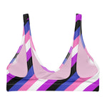 Genderfluid Flag Recycled Padded Bikini Top - On Trend Shirts