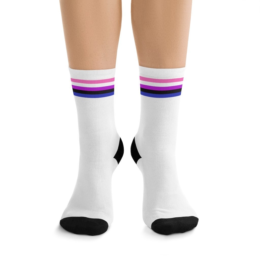 Genderfluid Flag Socks - white - On Trend Shirts