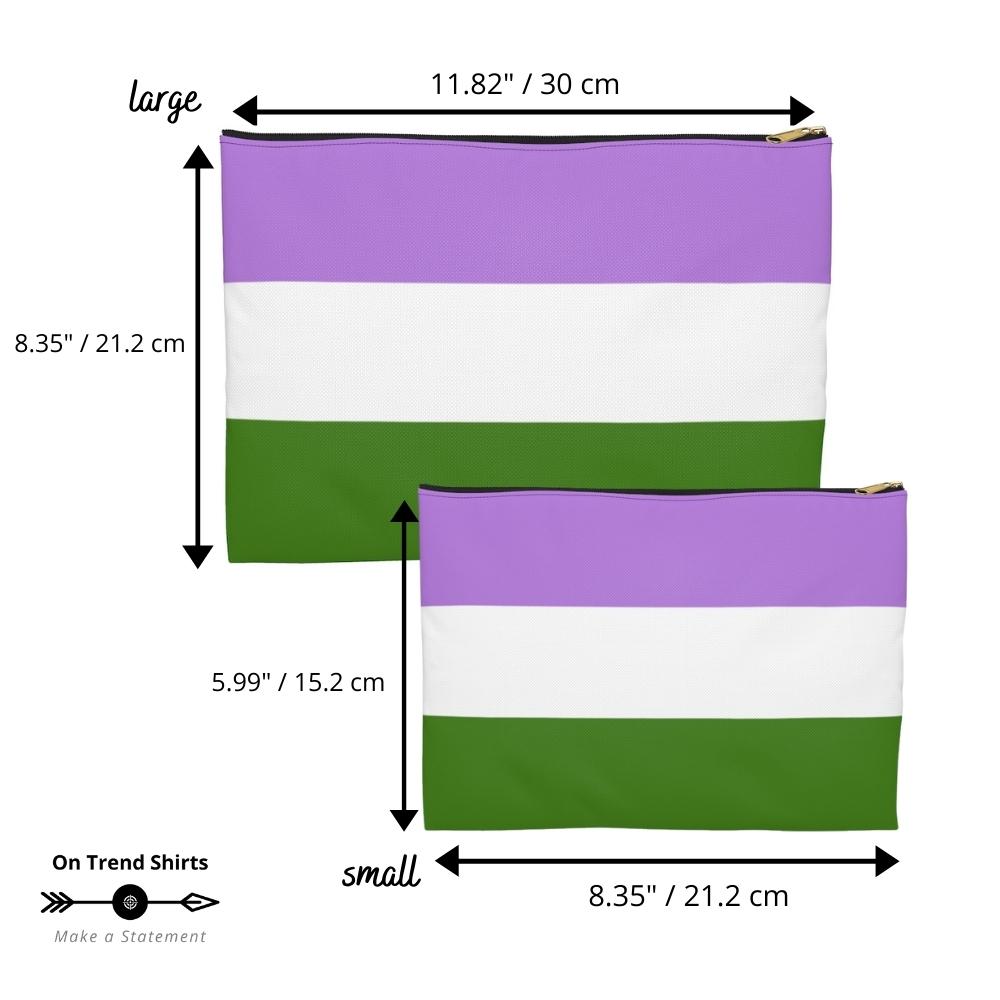 Genderqueer Flag Flat Zipper Pouch - On Trend Shirts