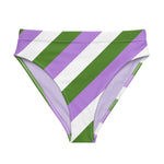 Genderqueer Flag Recycled High-Waisted Bikini Bottom - On Trend Shirts