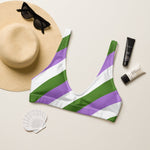 Genderqueer Flag Recycled Padded Bikini Top - On Trend Shirts