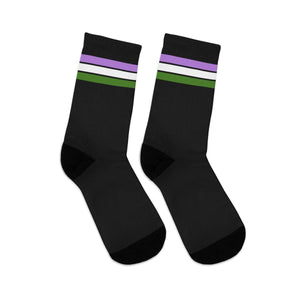 Genderqueer Flag Socks - black - On Trend Shirts
