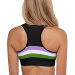 Genderqueer Flag Sports Bra - On Trend Shirts
