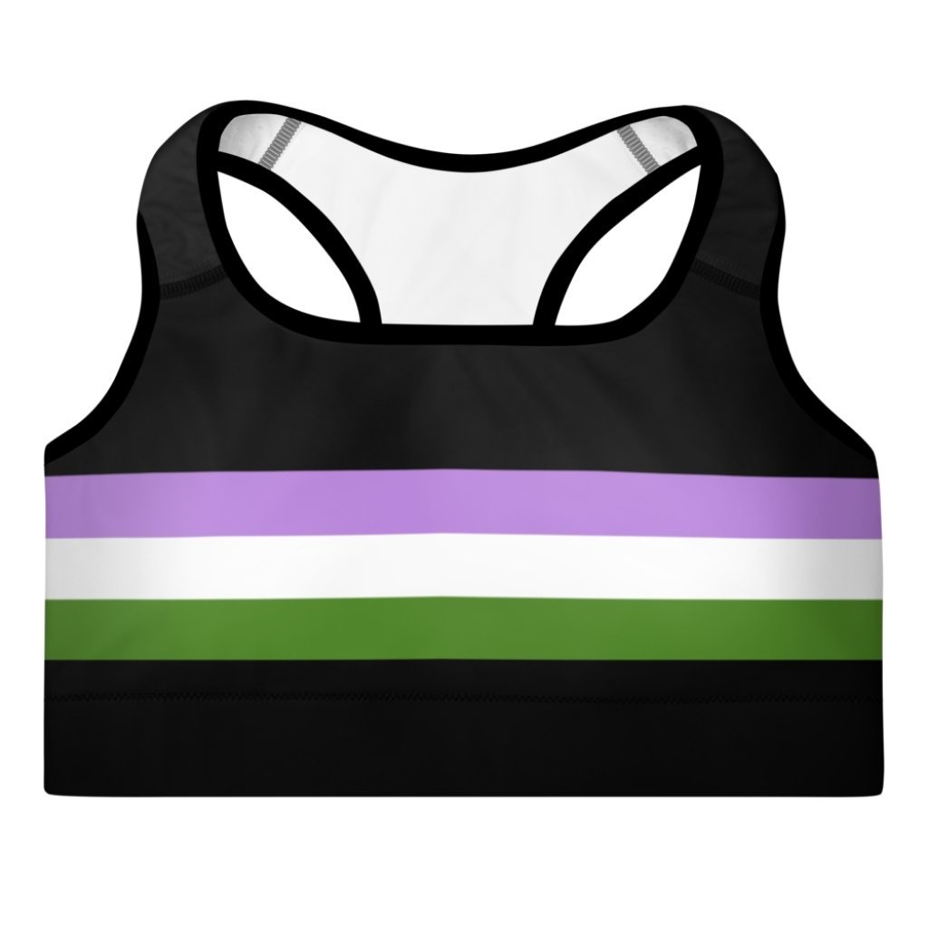 Genderqueer Flag Sports Bra - On Trend Shirts