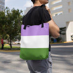 Genderqueer Flag Tote Bag - On Trend Shirts