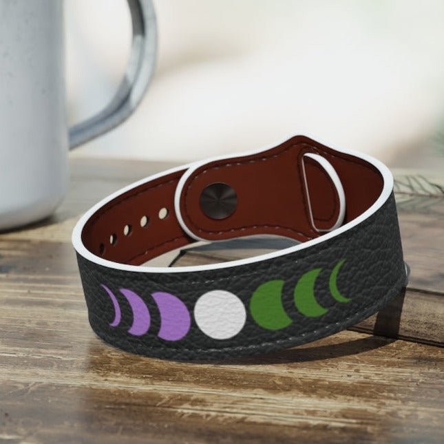 Genderqueer Moon Phases Wristband - On Trend Shirts