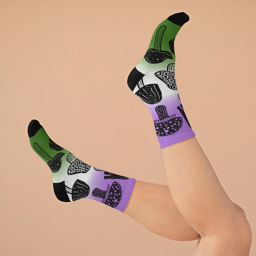 Genderqueer Mushroom Socks - On Trend Shirts