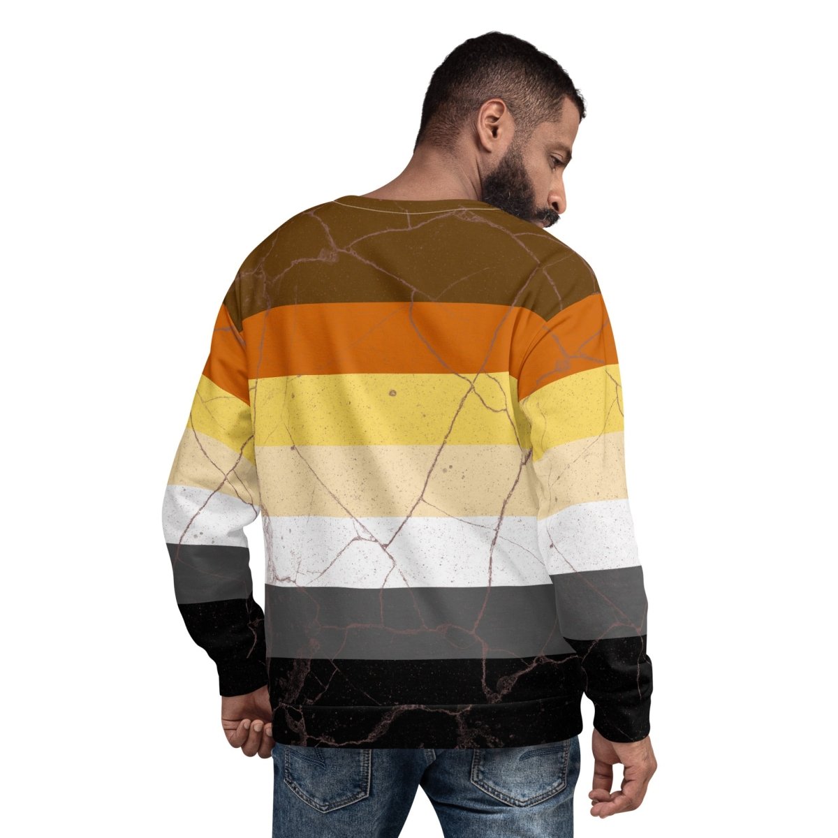 Grunge Bear Pride Flag Sweatshirt - On Trend Shirts