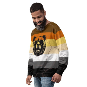 Grunge Bear Pride Flag Sweatshirt - On Trend Shirts