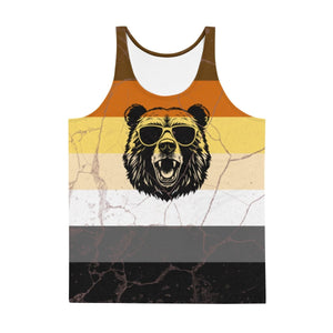 Grunge Bear Pride Flag Tank Top - On Trend Shirts