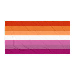 Lesbian Flag Beach Towel - On Trend Shirts