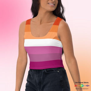 Lesbian Flag Crop Top - On Trend Shirts