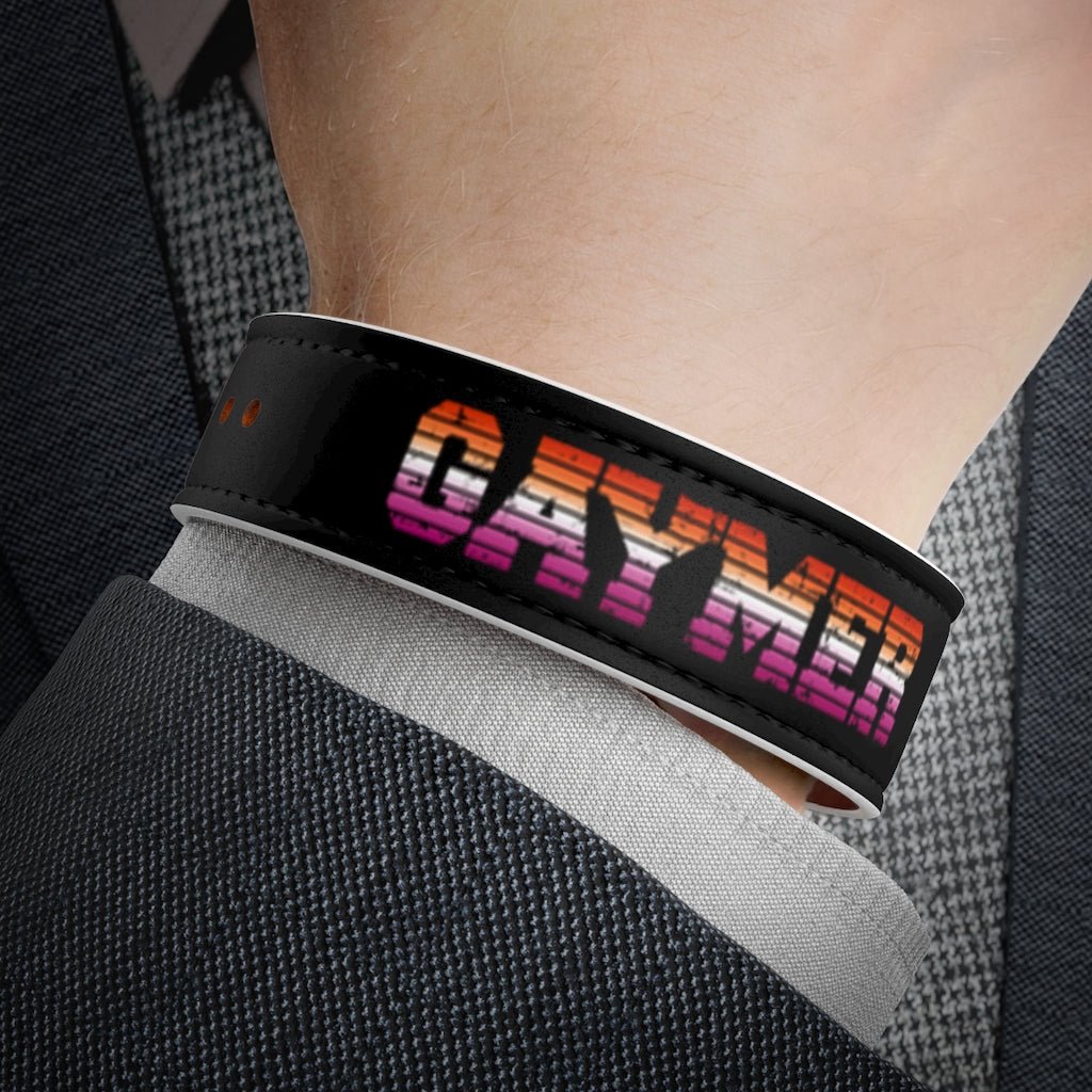 Lesbian Flag Gaymer Wristband - On Trend Shirts