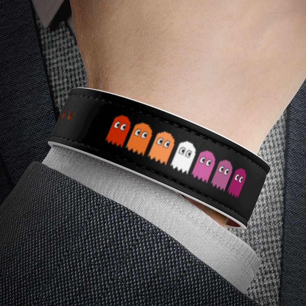 Lesbian Flag Ghosts Wristband - On Trend Shirts