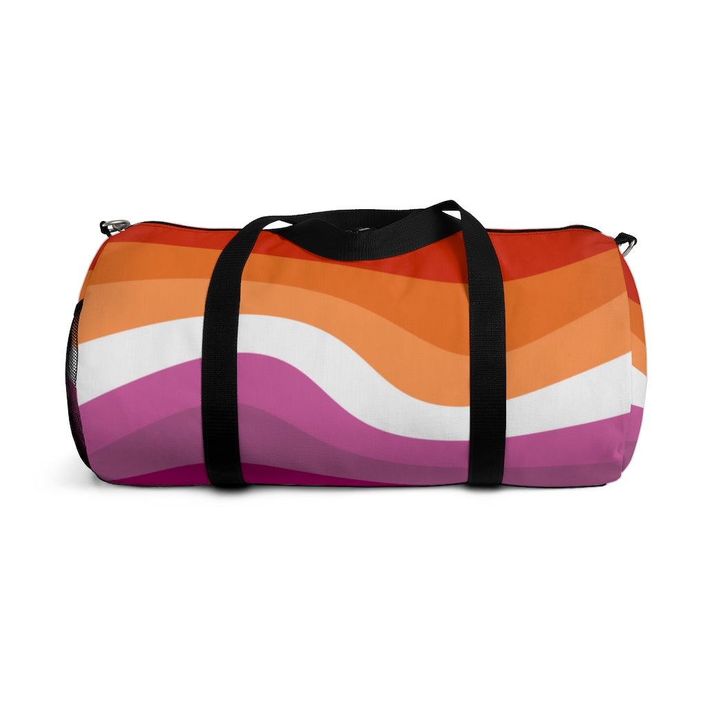 Lesbian Flag Wave Duffel Bag - On Trend Shirts