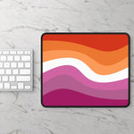 Lesbian Flag Wave Gaming Mouse Pad - On Trend Shirts
