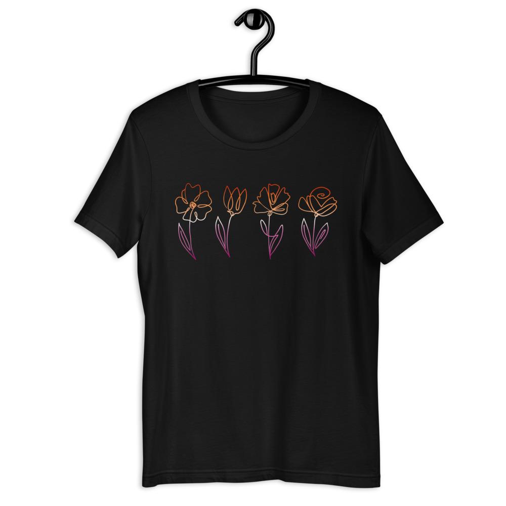 Lesbian Flower Shirt | Floral Lesbian Pride Shirt - on Trend Shirts M