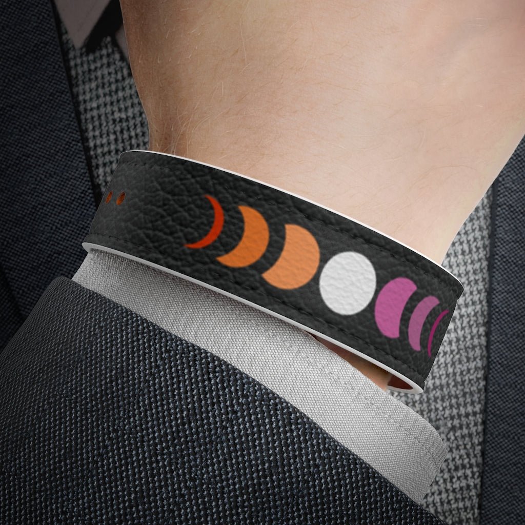 Lesbian Moon Phases Wristband - On Trend Shirts