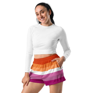 Lesbian Sunset Flag Athletic Shorts - On Trend Shirts